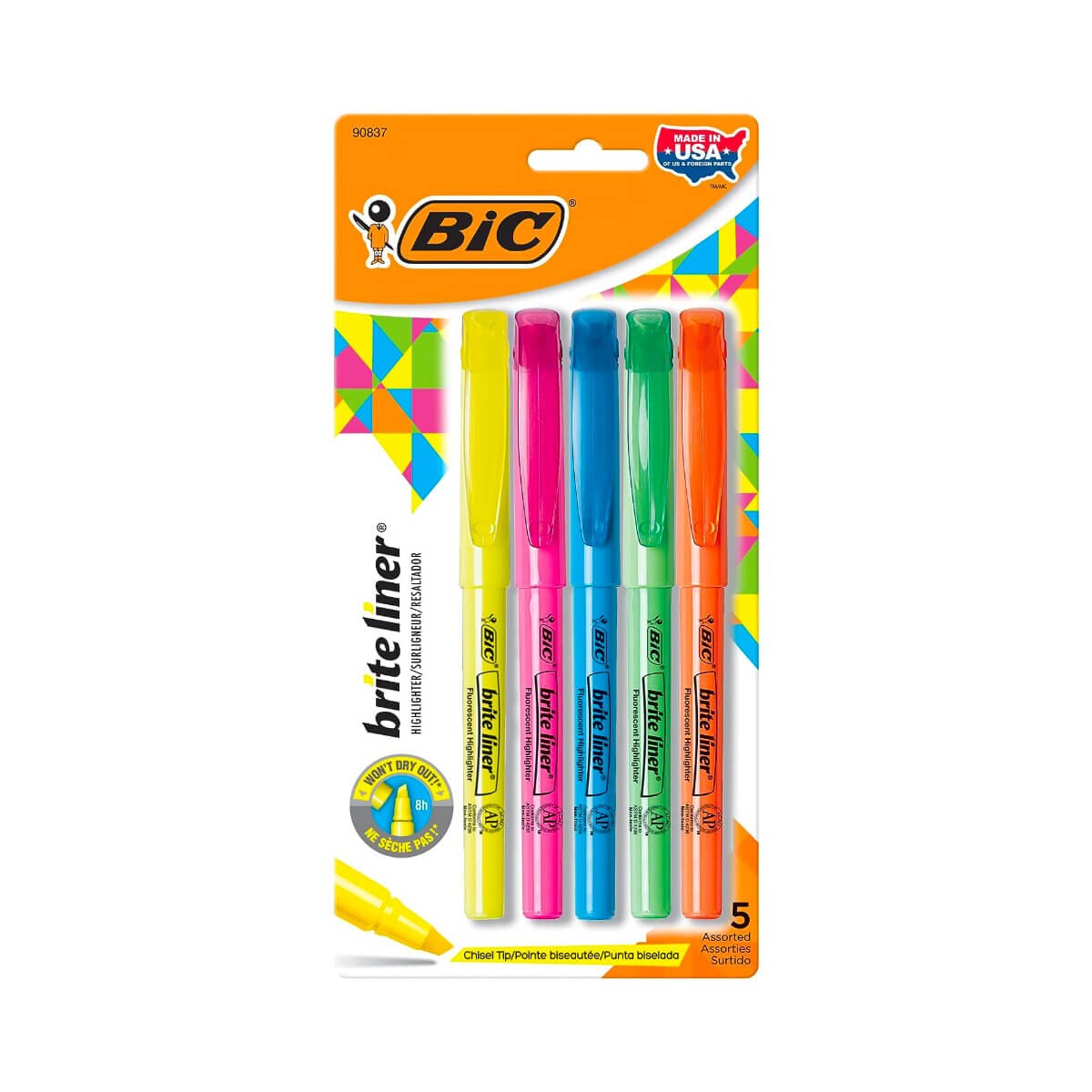 5 Pack of Briteliner Highlighters neon